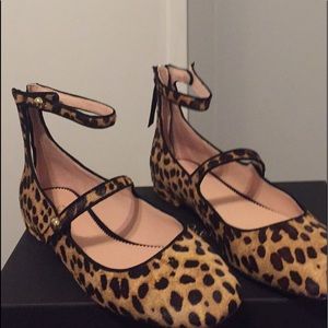 J Crew Calf Hair Leopard Flats